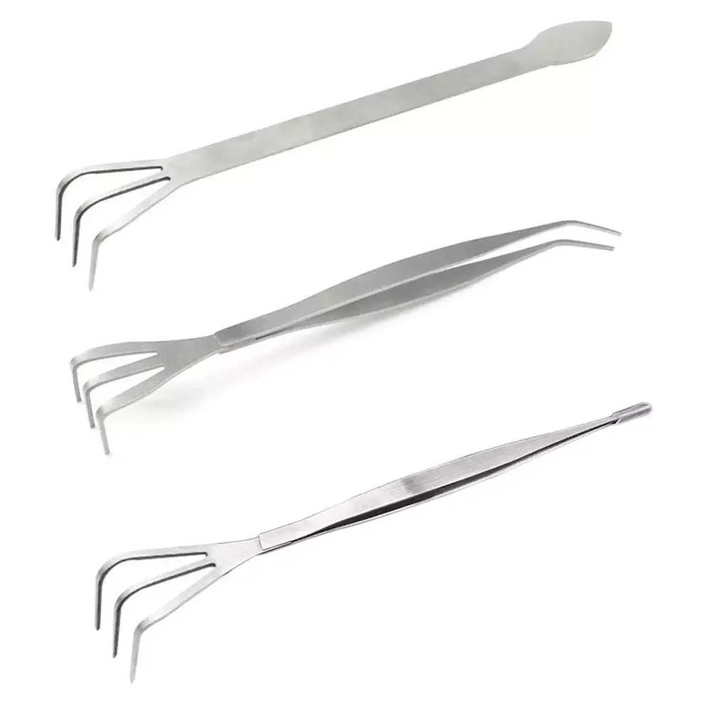 

Rake Gardening Tools 2 In 1 Steel Succulent Bonsai Spatula Protable Handheld Loosen Soil Root Rake Garden tools