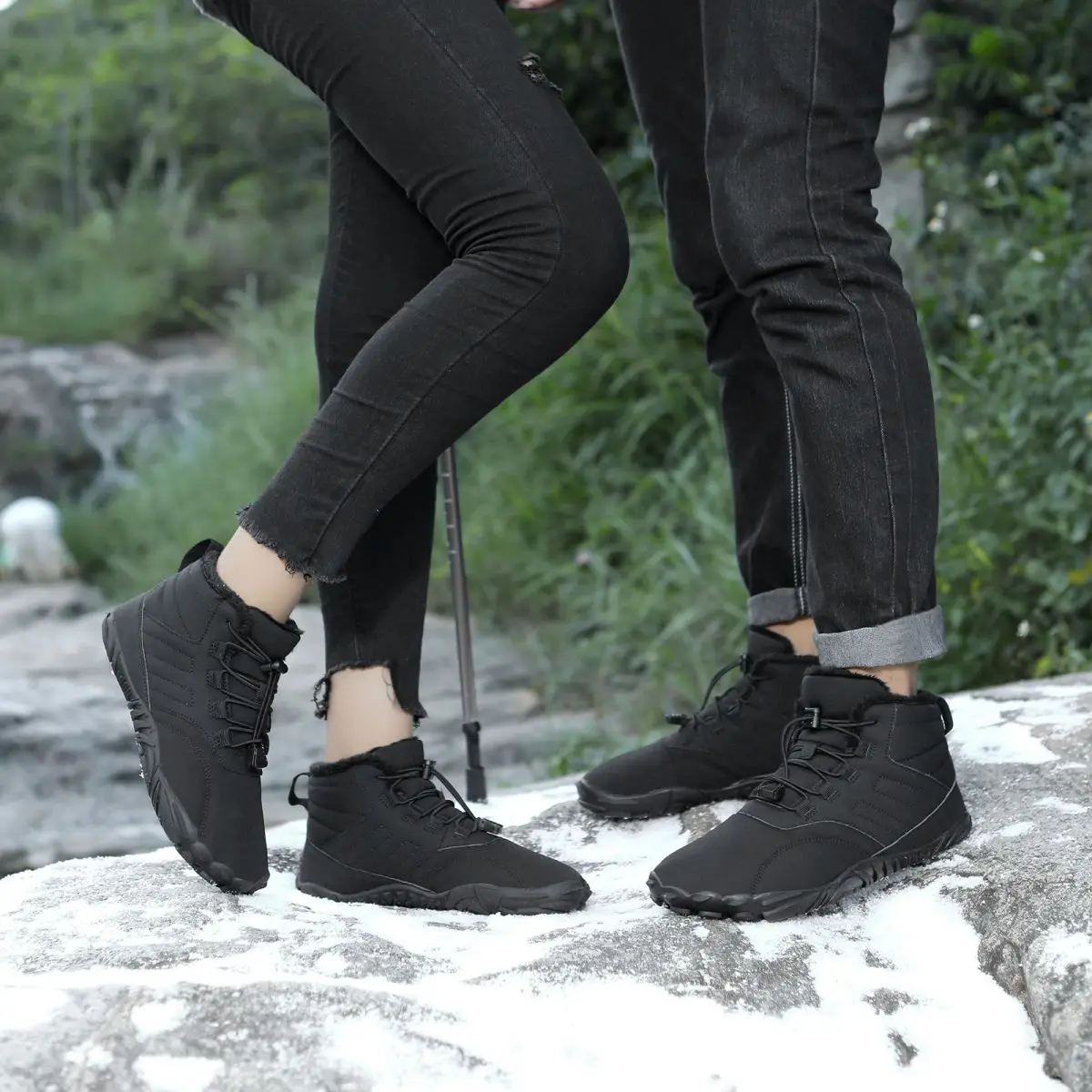 Мужская и женская зимняя водонепроницаемая обувь на меховой подкладке