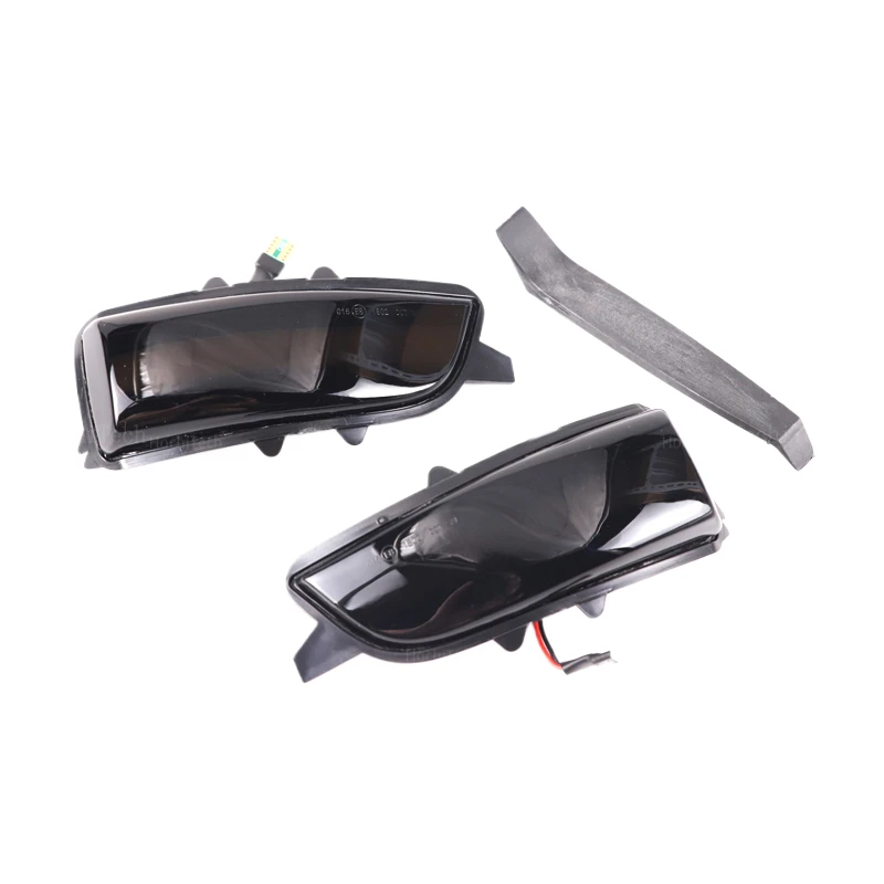 Динамический черный светодиодный указатель поворота последовательный свет