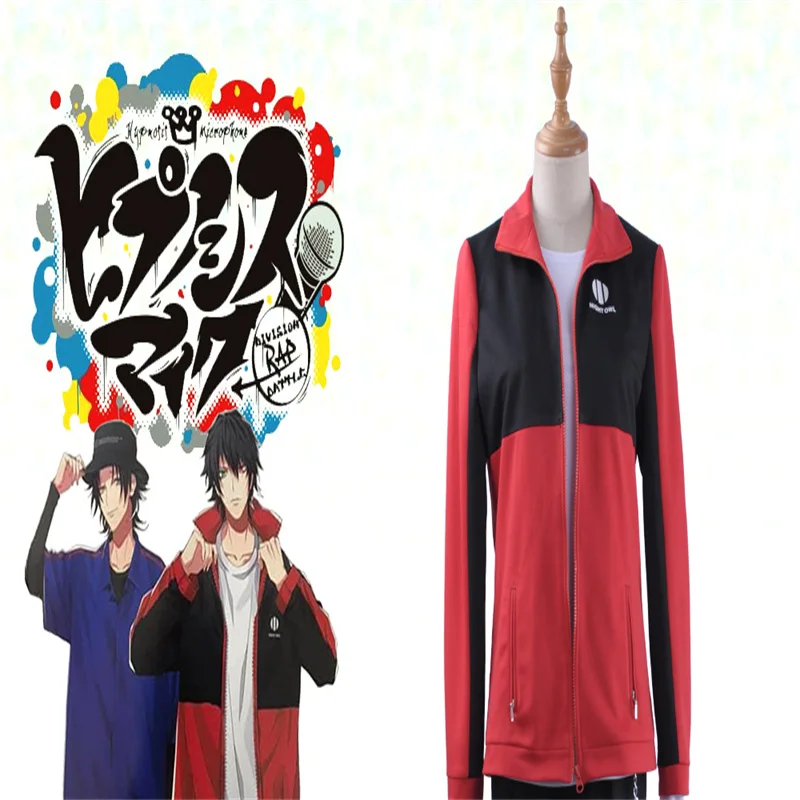 

Anime Division Rap Battle Hypnosis Mic Buster Bros!! Cosplay Costume Sport Zipper Red Coat