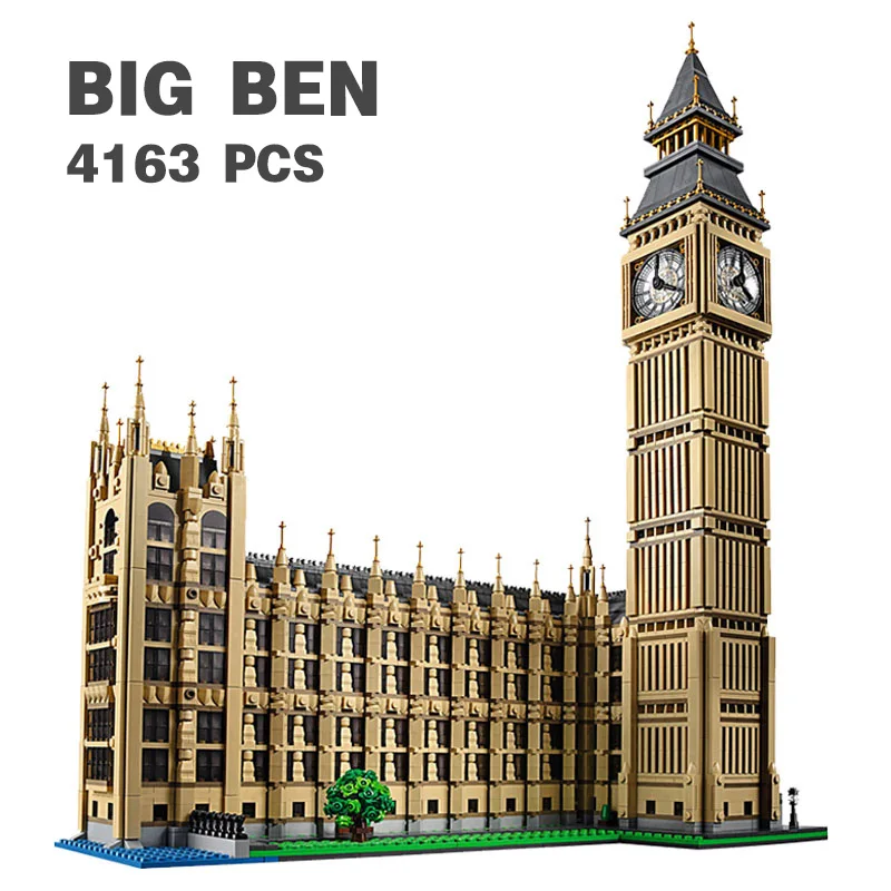 

World Famou Elizabeth Clock Tower Classic England Architecture City StreetView London Big Ben Building Blocks Bricks 10253 Toys