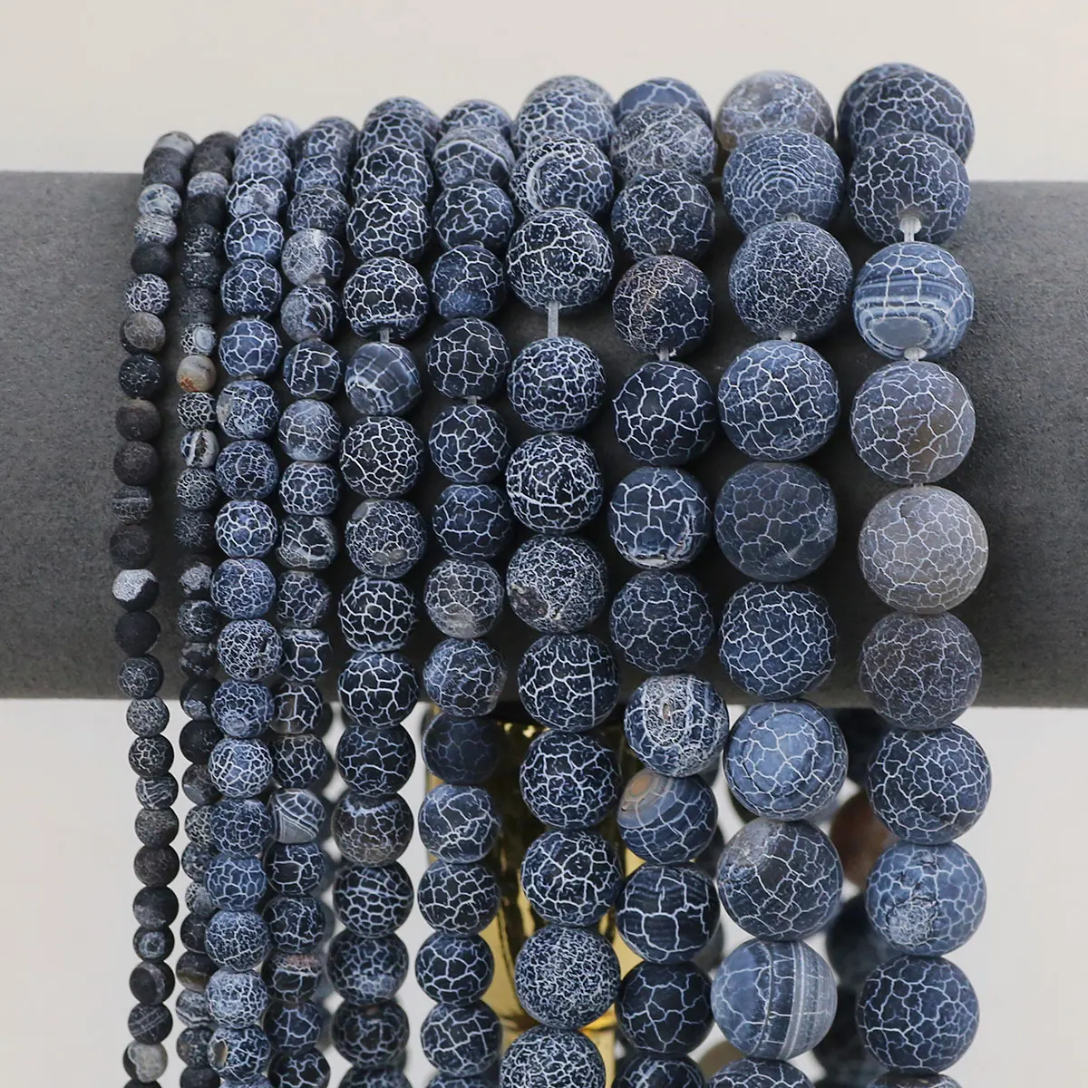 4 6 8 10 12 мм натуральный камень черный обветренный агат бусины круглые свободные