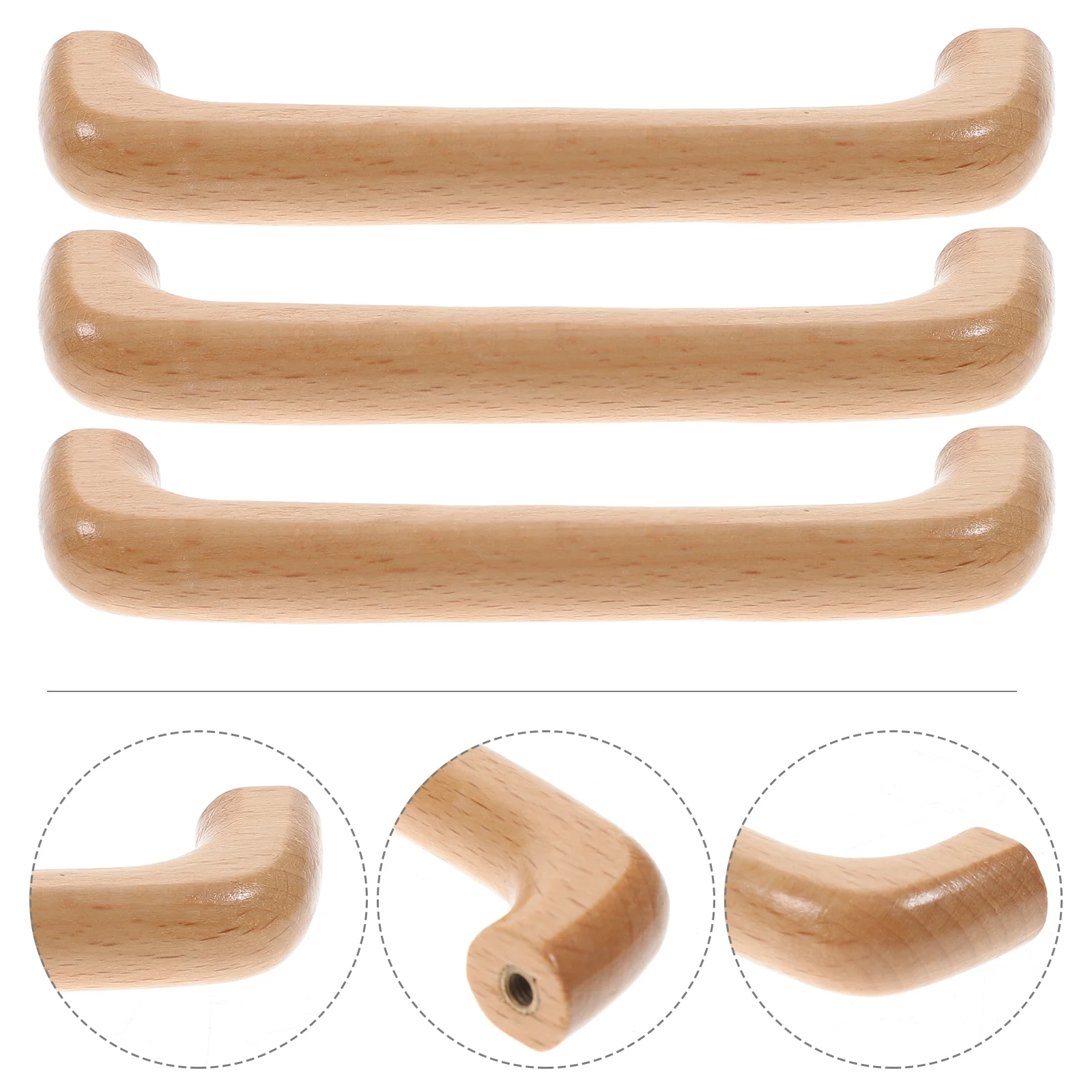 

Handleknobs Doorfurniture Dresser Wood Cabinetdrawer Wardrobe Drawers Wooden Handles Curved Kitchenarch Parts Replacement
