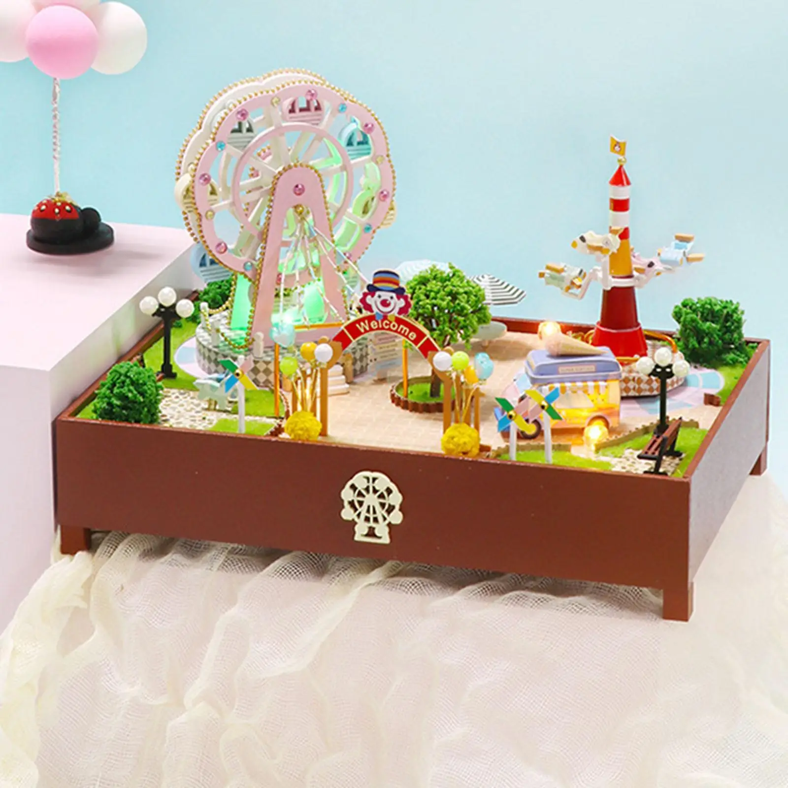 

Amusement Park Assembly DIY Wooden Building Blocks to Develop Interest