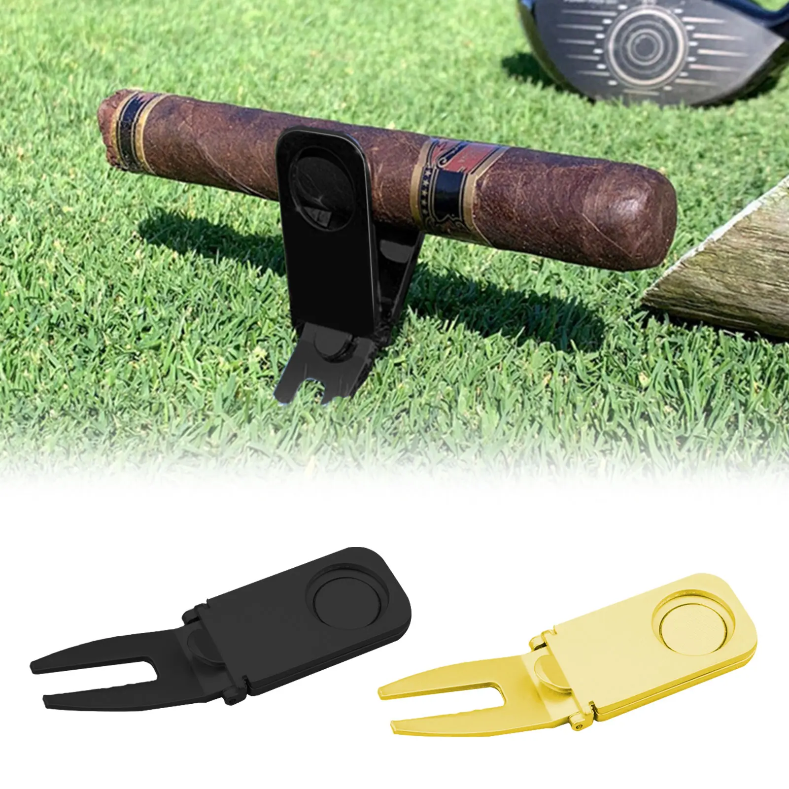 

Foldable Golf Divot Tool With Magnetic Ball Marker Portable Mark Repair Tool With Button Easy To Use Gift For Golfers Accessory