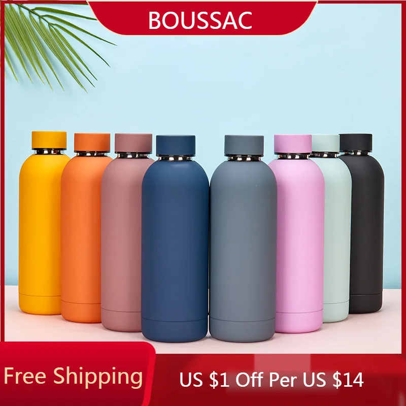 

304 Stainless Steel Insulation Pot Outdoor Frosted Water Bottle 500ML Sports Water Cup Electroplating Water Bottle