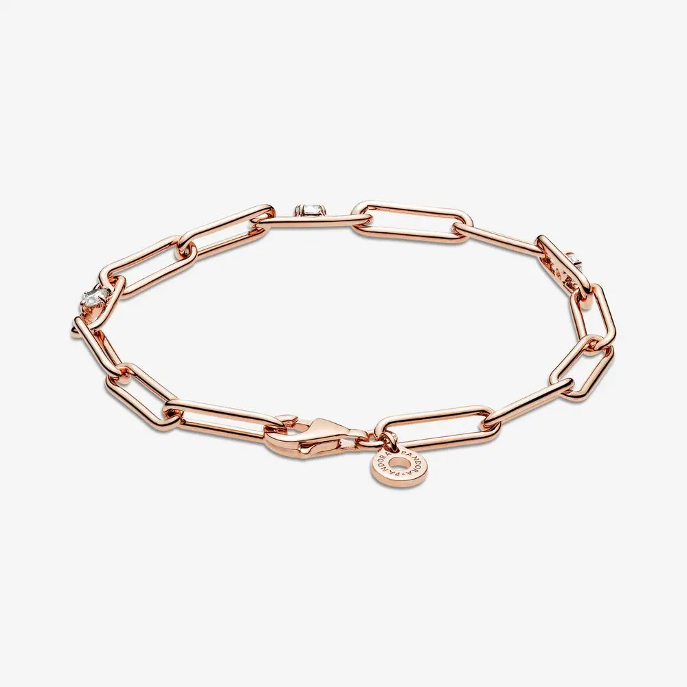 Браслет-цепочка с бусинами из серебра 925 пробы