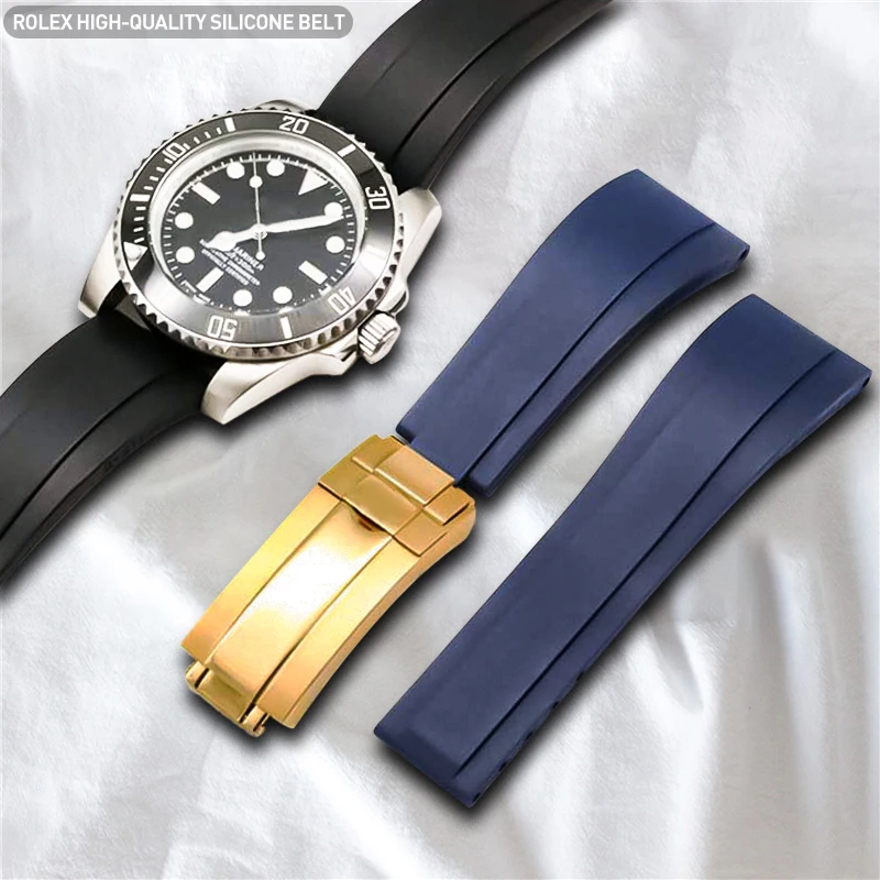 Ремешок для часов Rolex 20 мм резиновый мужской браслет Daytona Submariner яхта-Master GMT Explorer