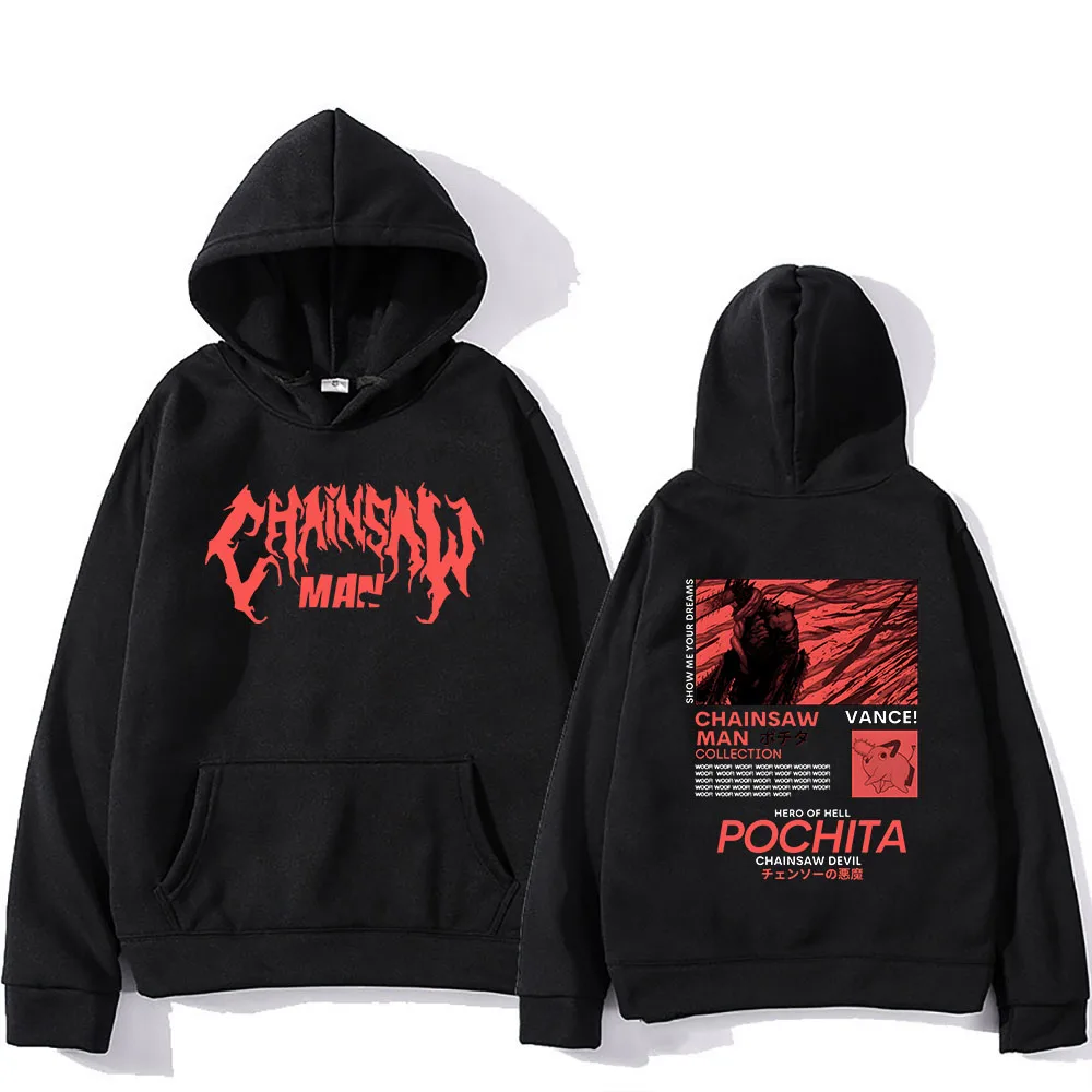 

Chainsaw Hoodie Men Letter Logo Print Sweatshirt Long Sleeve Cartoon Print Streetwear Gothic Men's Sweatshirt