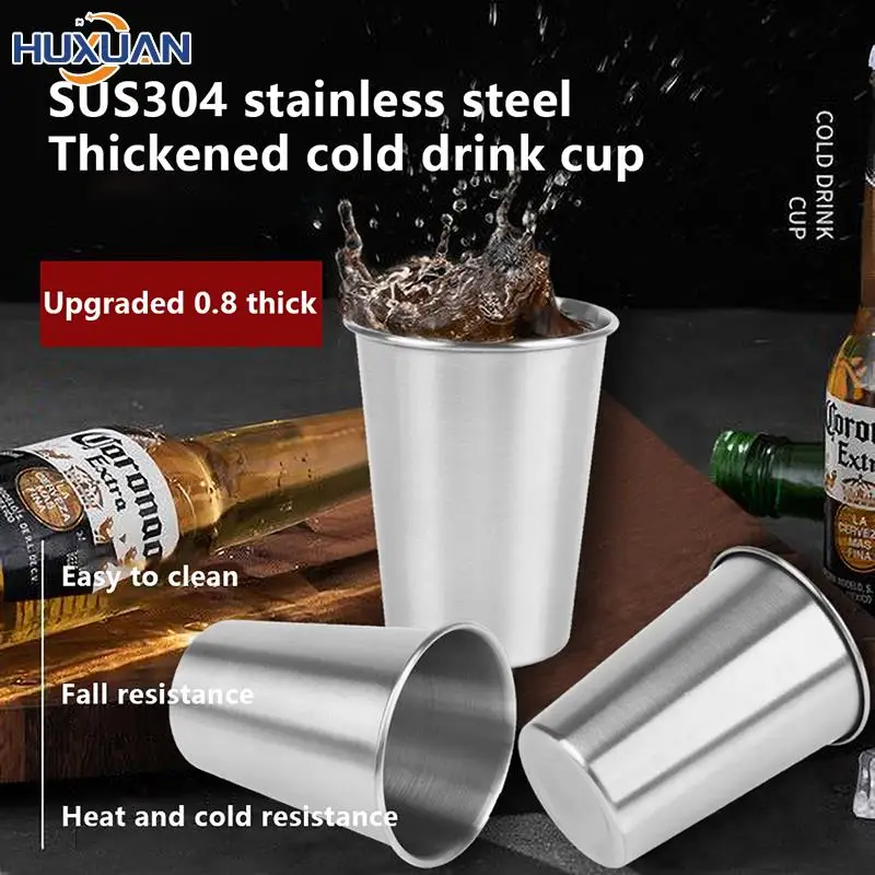 

350 мл уличный практичный дорожный стакан для вина из нержавеющей стали чашка для пива/кофе/воды винные чашки кухонный обеденный бар посуда для напитков стакан