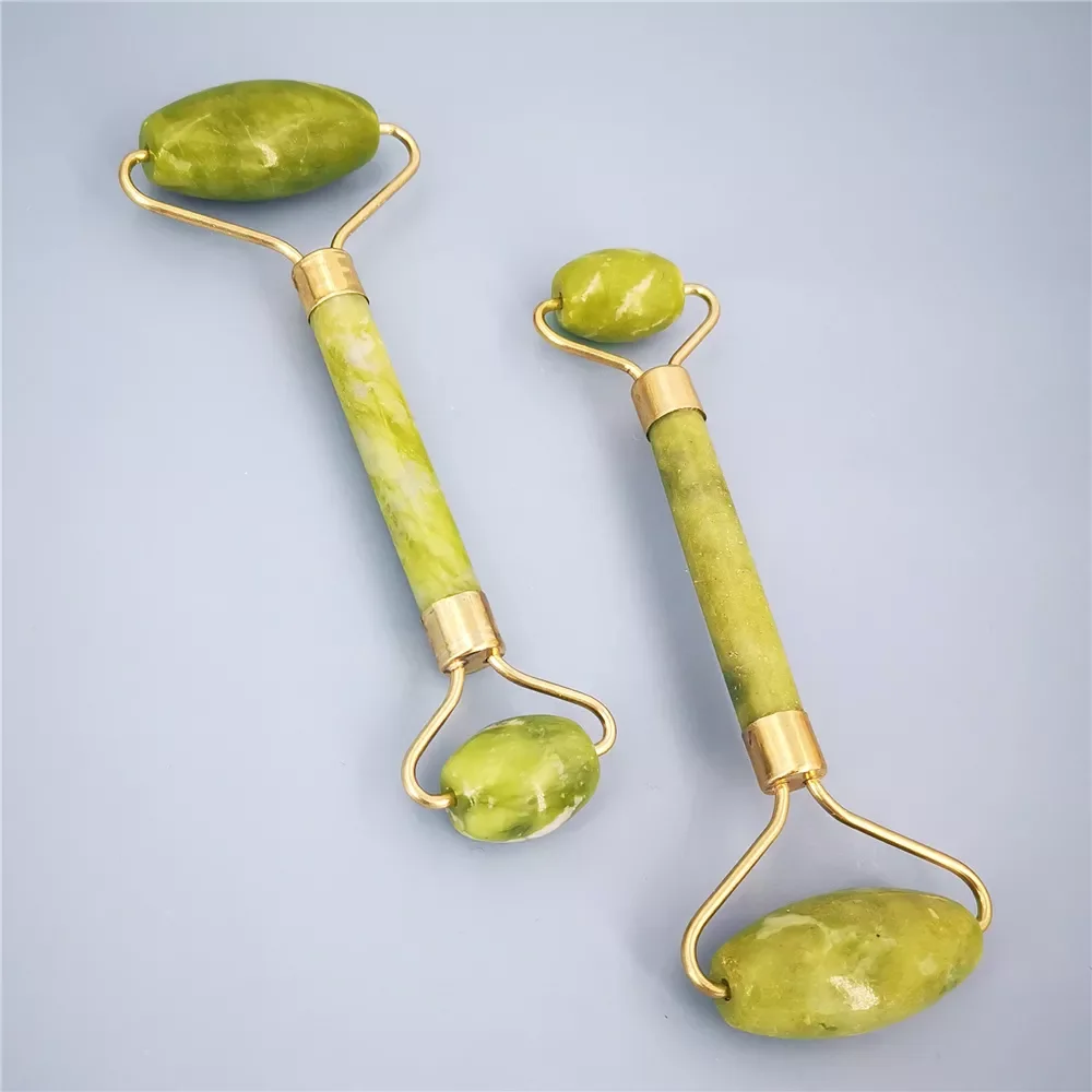 

NEW2023 Massage Roller Double Heads Jade Stone Face Lift Hands Body Skin Relaxation Slimming Beauty Health Care