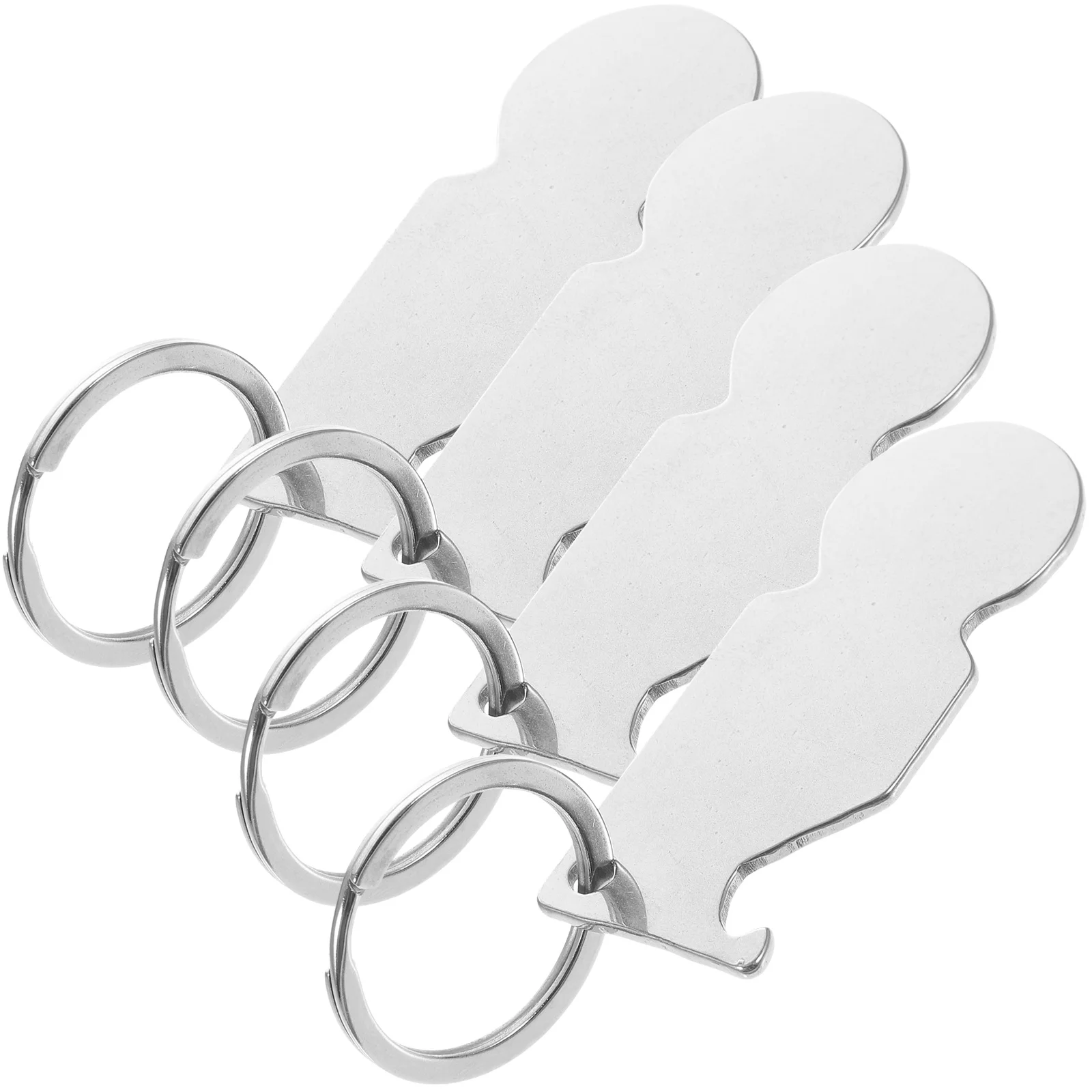 4 шт. жетон для тележки покупок жетоны супермаркетов металлические брелоки