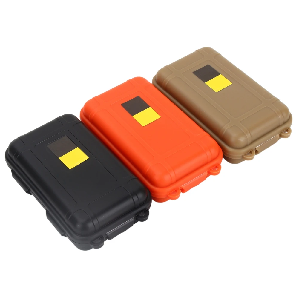 

3PCS Field Survival Storage Sealed Box Small Size(Mud + Orange + Black) Storage Box