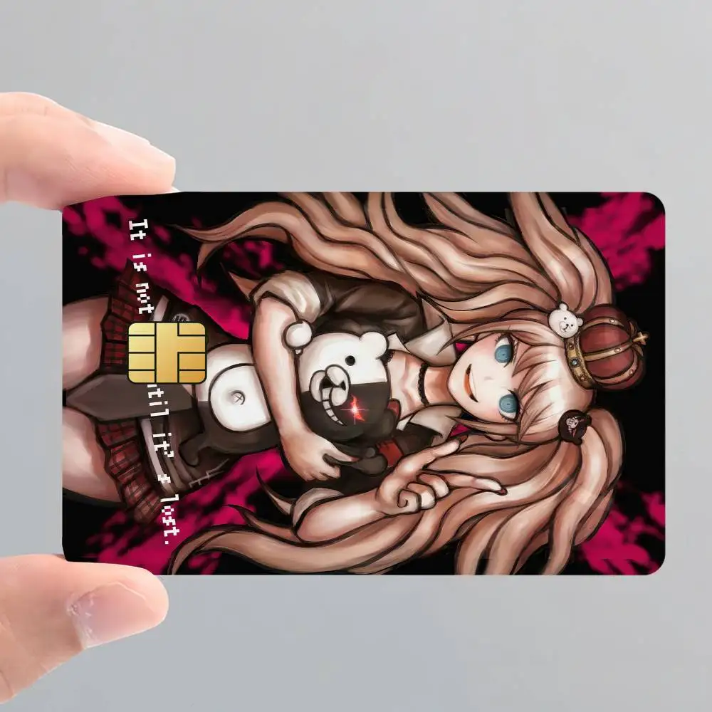 Фото Наклейка на карту с изображением персонажа из игры D-Danganronpa, Эношима Джунко, для банковских, проездных, кредитных и дебетовых карт, водонепроницаемая. №5