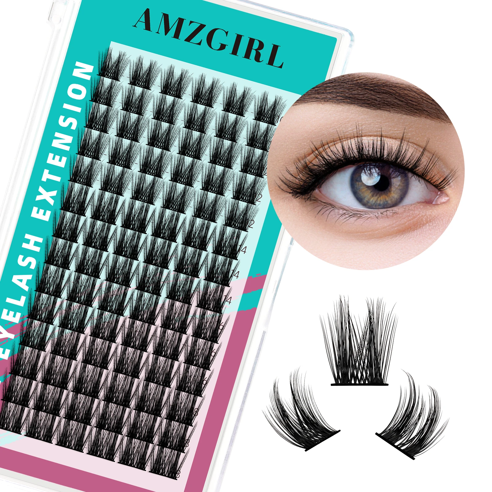 

AMZGIRL Lash Clusters 84 Volume Cluster Lashes Individual Eyelashes That Look Like Extensions Segmented Fluffy Volume Eyelash