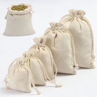 12pcs cotton packaging bag reusable drawstring bags storage gift jewelry bag pouch wedding party decoration