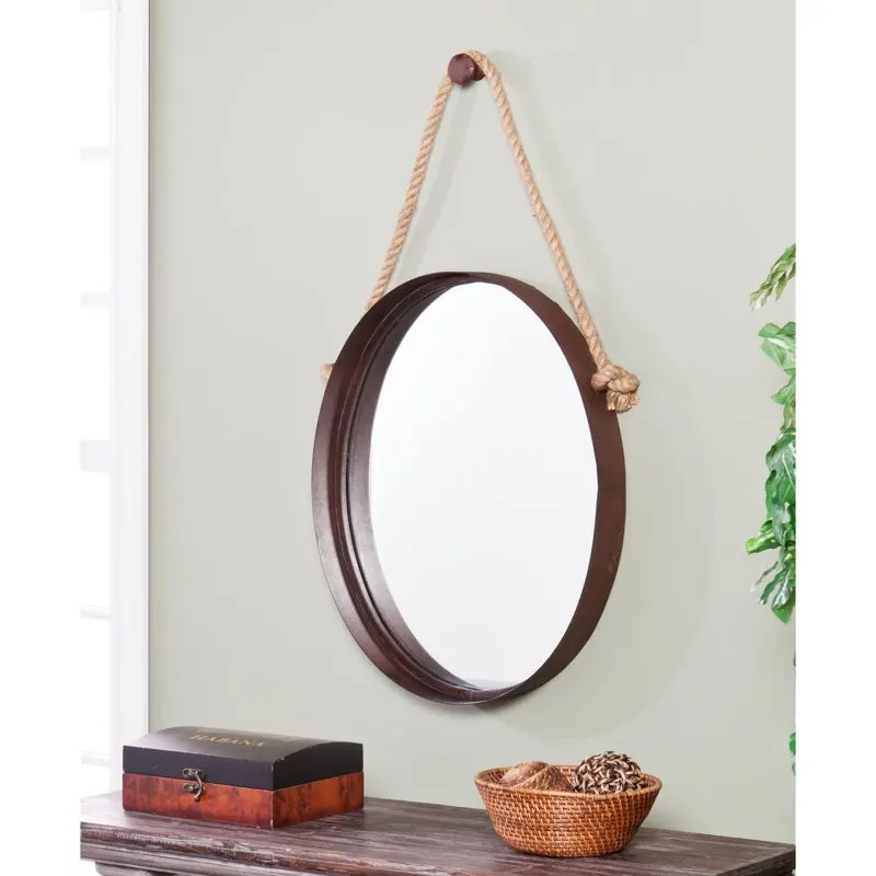 

ic Wall Decor Sturdy Rustic-Style Decorative Mirror for Land and Sea Home Décor | Wall Hanging Decorations