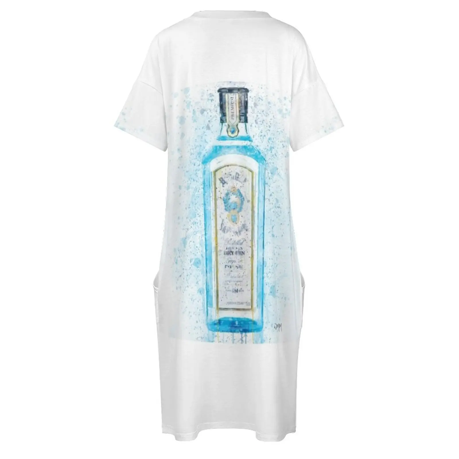 Женское свободное платье из полиэстера и спандекса