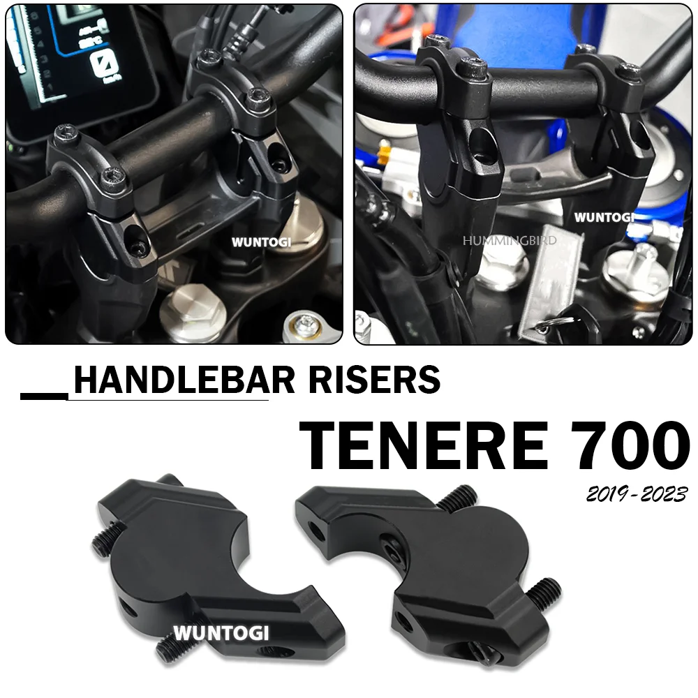 

For Yamaha Tenere 700 Accessories Handlebar Risers Motorcycle Handle Bar Height Increase Offset Mount Riser Tenere700 Rally
