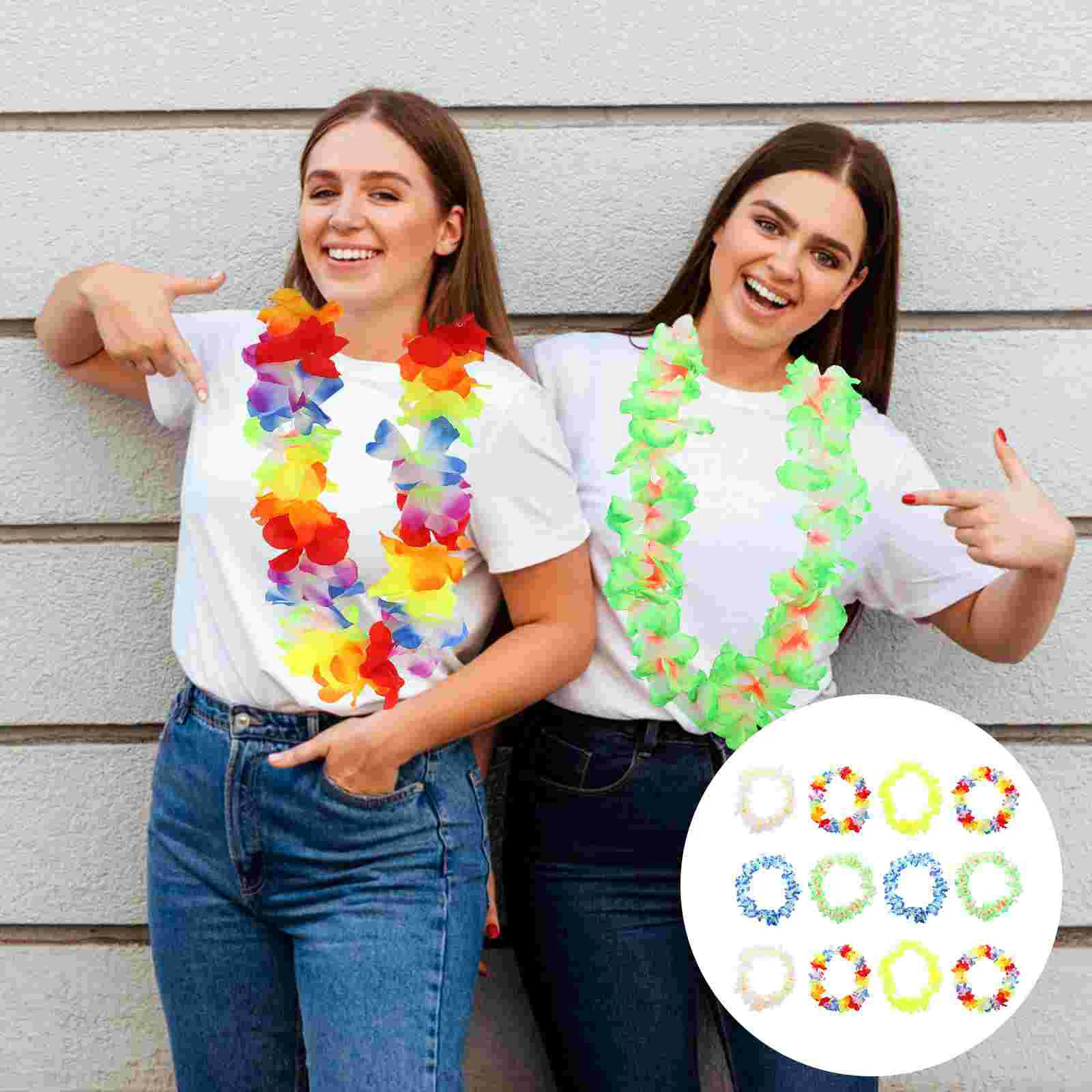 Гавайский орнамент гавайская гирлянда из леев декоративные венки для вечеринок