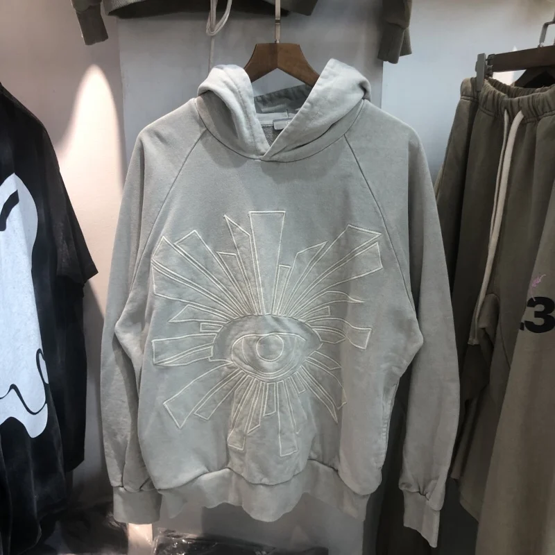 

Men Women Eyes Embroidery Pullover Hoodies Hooded Sweatshirts