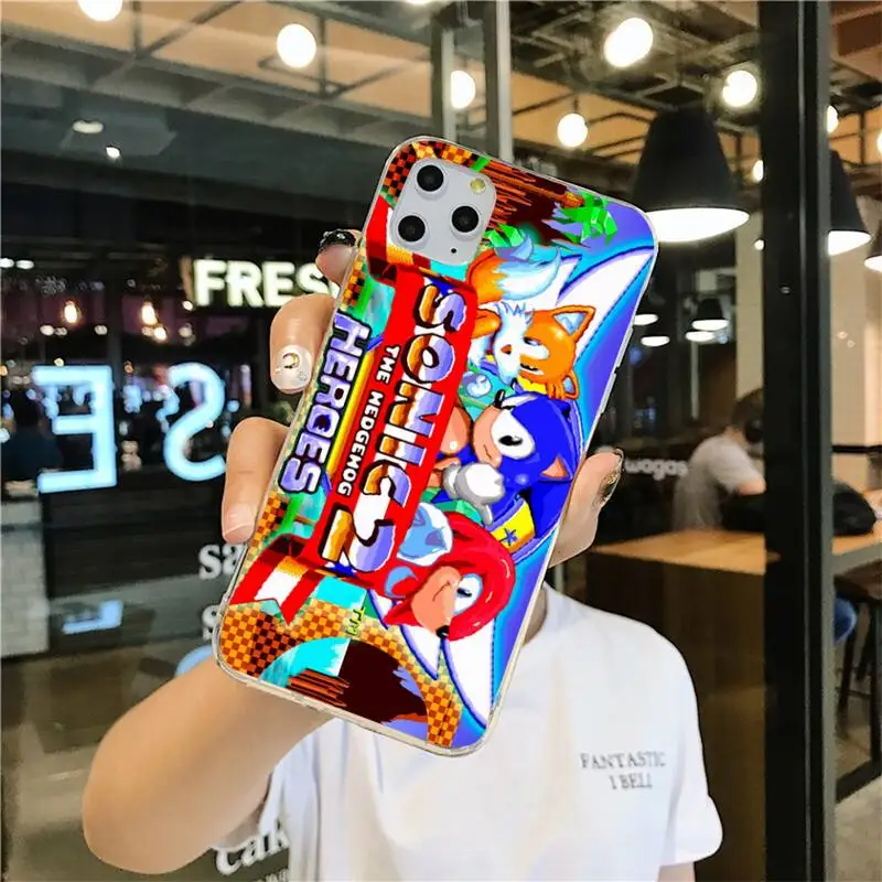Чехол для телефона с аниме мультяшным персонажем Соник Ежик 2 iphone 13 12 11 Pro Mini XS Max 8 7