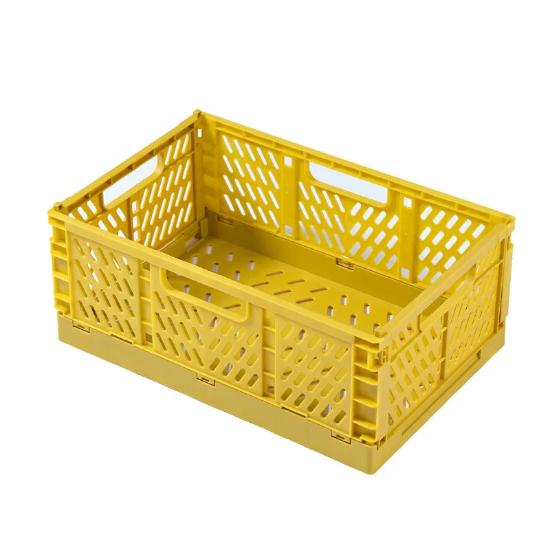 

Folding Plastic Storage Basket Easy Install Used Dsktop Creative Snack Box Overlay Refrigerator