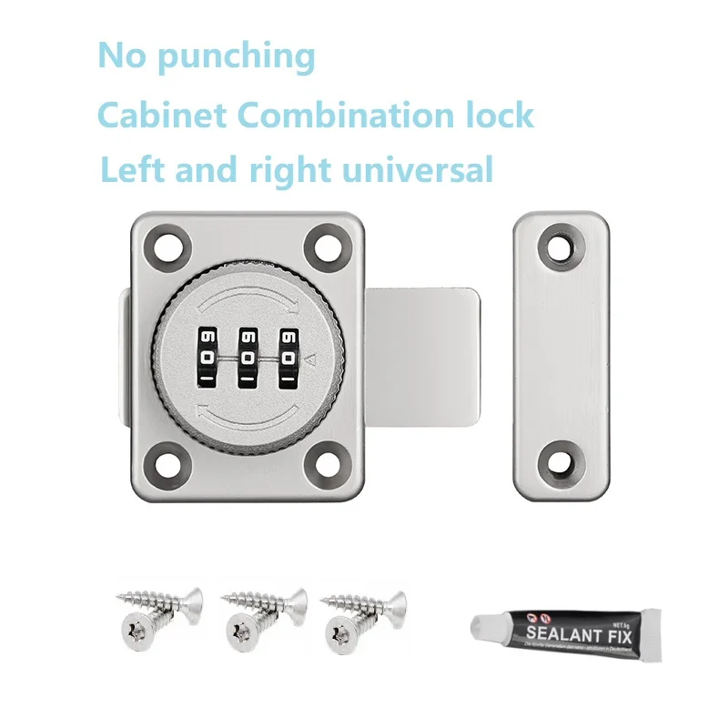 

Cabinet Password Door Lock Keyless Cam Code Lock for Mailbox Cupboard Sliding Bolt Lock Sliding Door Lock No Drilling Required