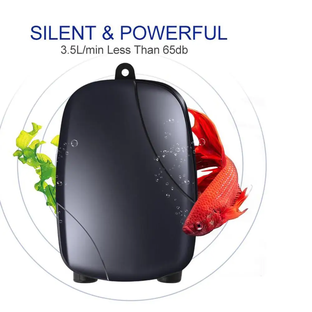 

Fishbowl Oxygenation Pump Low Noise and Fast Heat Dissipation Strong Air Volume Stable Air Output Uniform Bubbles for Aquariums