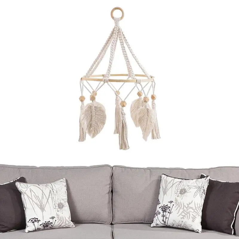

Гобелен ручной работы, макраме, настенное украшение из 100 хлопка для детской комнаты, реквизит для фотографирования изголовья кровати, домашний декор в стиле бохо