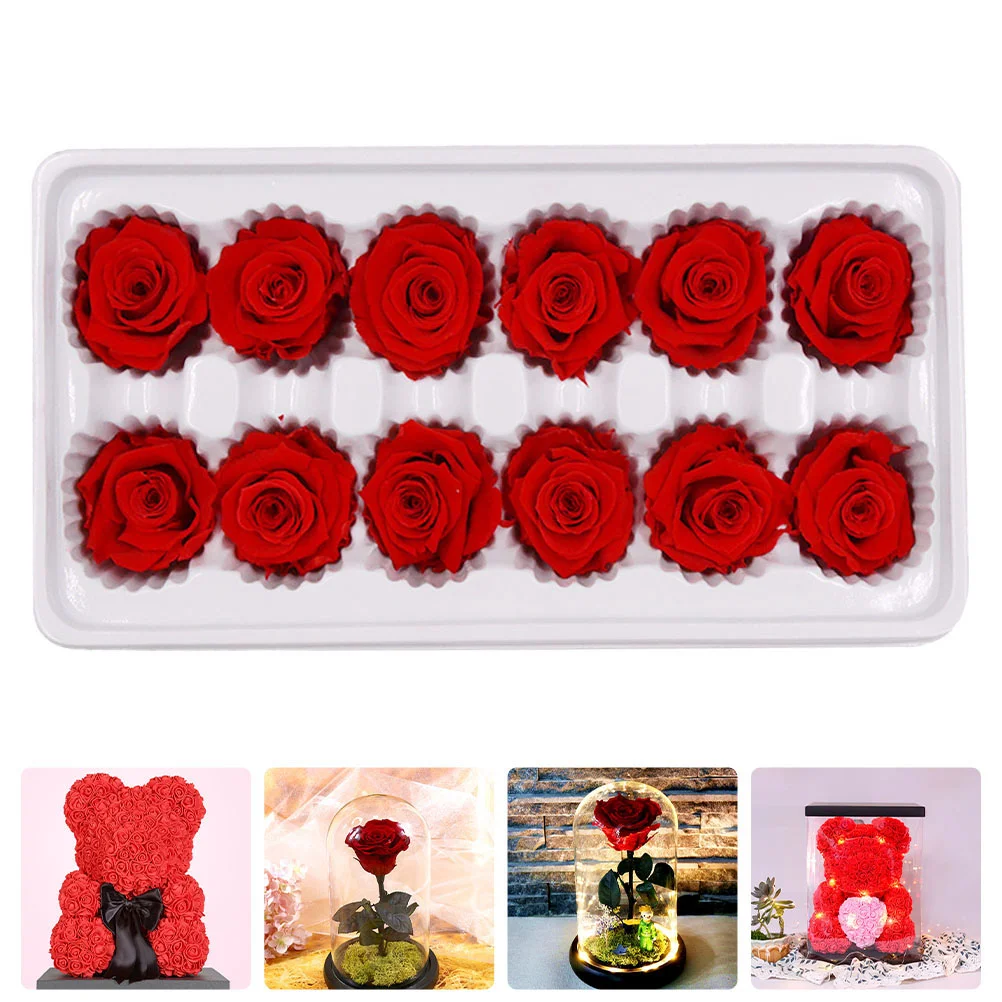 

Flower Rose Roses Fake Wedding Heads Gift Artificialpreservedimmortal Mini Dried Soap Decor Dayvalentine Set Decoration Bath
