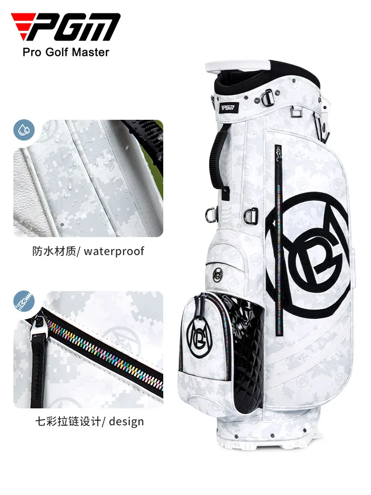 2022 New PGM Men Women Golf Stand Bags with Support Light Waterproof Whiter Camouflage PU Hold 14pcs Clubs QB120