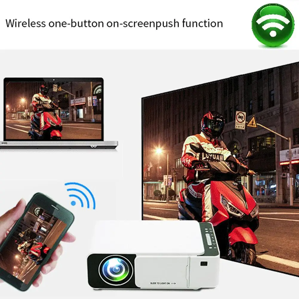 Salange T5 Мини проектор поддержка Full HD 1080P видеопроектор светодиодный домашний