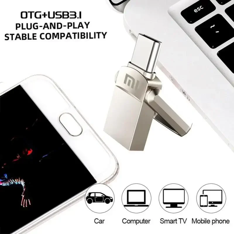 Xiaomi 2TB 1TB USB 3.0 Флэш-накопитель Type-C U Disk 64 ГБ 256 128 512 Ручка для мобильного телефона