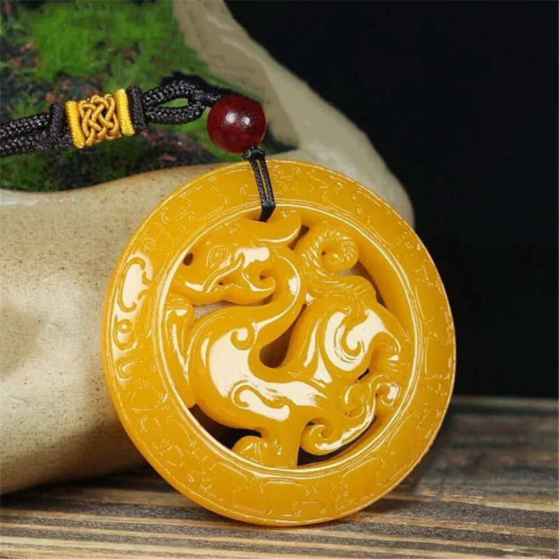 Chinese Green Jade Antique Dragon Jade Pendant Unisex Jewelry Lucky Exorcise evil spirits Amulet Jade Pendant Jade Fine Jewelry