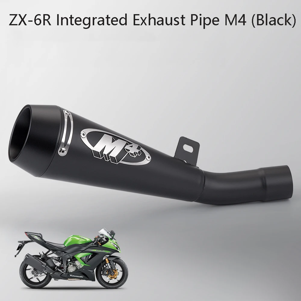 

Выхлопная труба мотоцикла для ZX6R ZX-6R (2009-2024) Встроенные средние и задние части выхлопной трубы из нержавеющей стали.