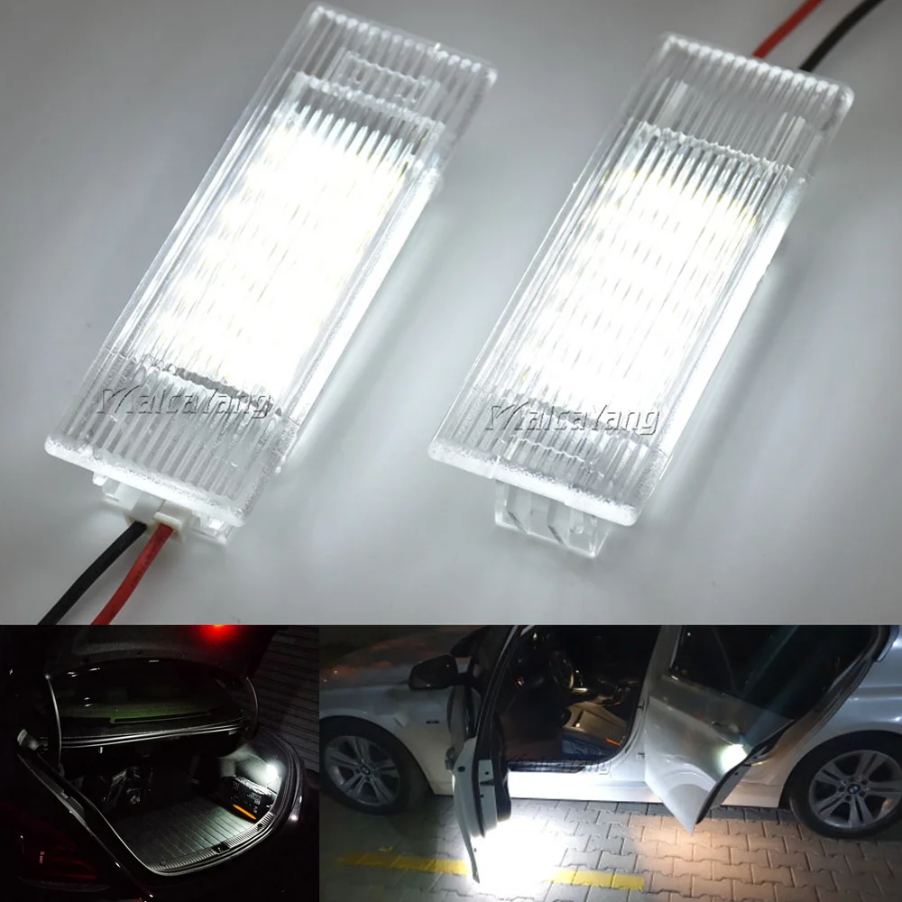 

2pcs LED Courtesy Light Footwell Door Luggage Trunk Lamp For BMW F20 F21 F30 F31 F34 F32 F10 F11 F07 F01 X5 X1 X4 I3