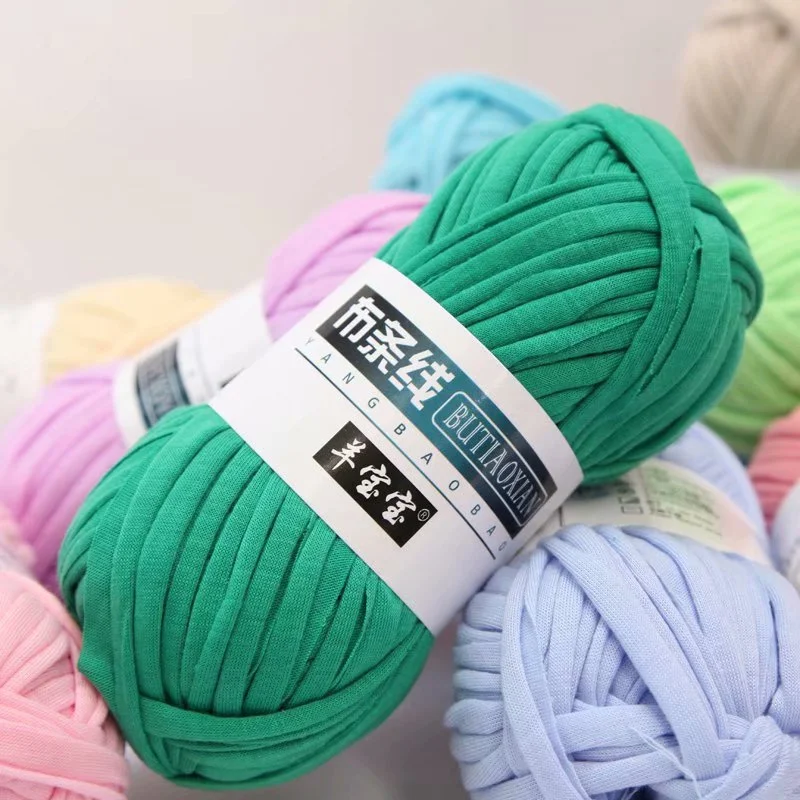 

1pc 100g Thick Cloth Yarn Soft Colored Yarn for Hand Knitting Woven Handbag Carpet Blanket DIY Hand-knitted Material Cloth Yarn