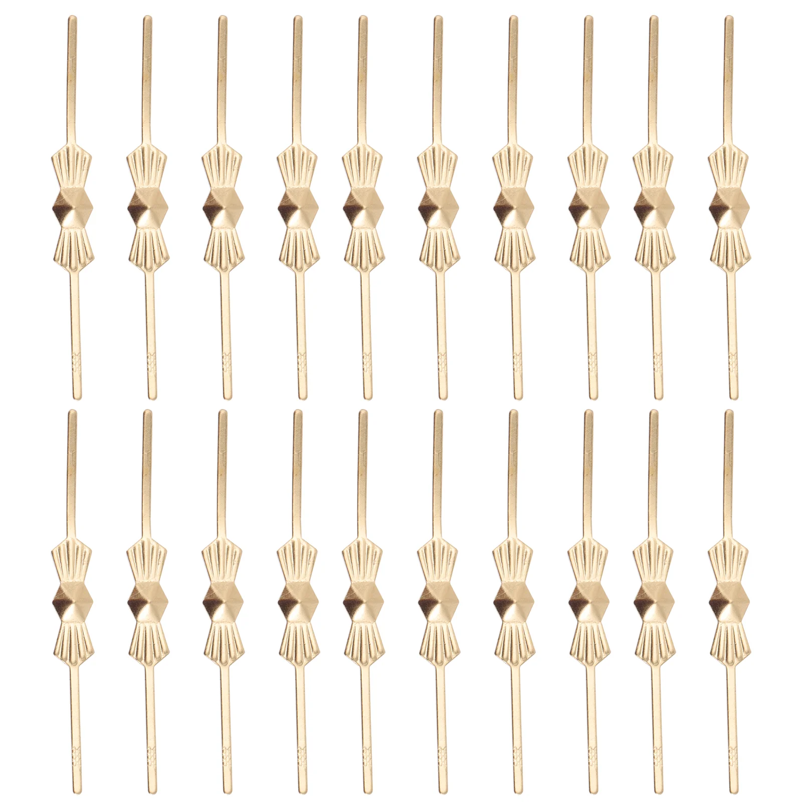 

200pcs Metal Chandelier Connectors Fastening Bowtie Pin Crystals Bead Parts