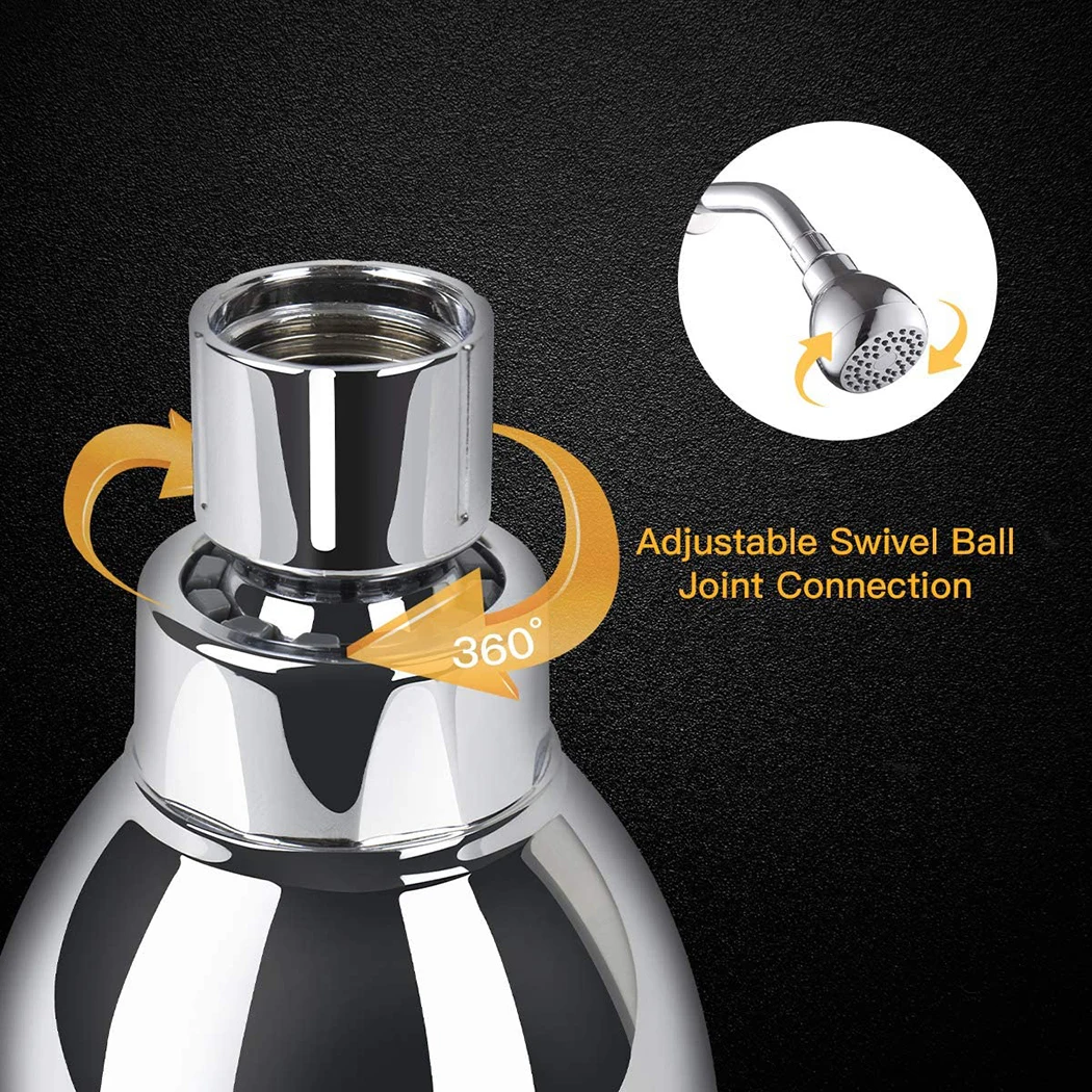 Душевая насадка высокого давления с фиксированной хромированной отделкой