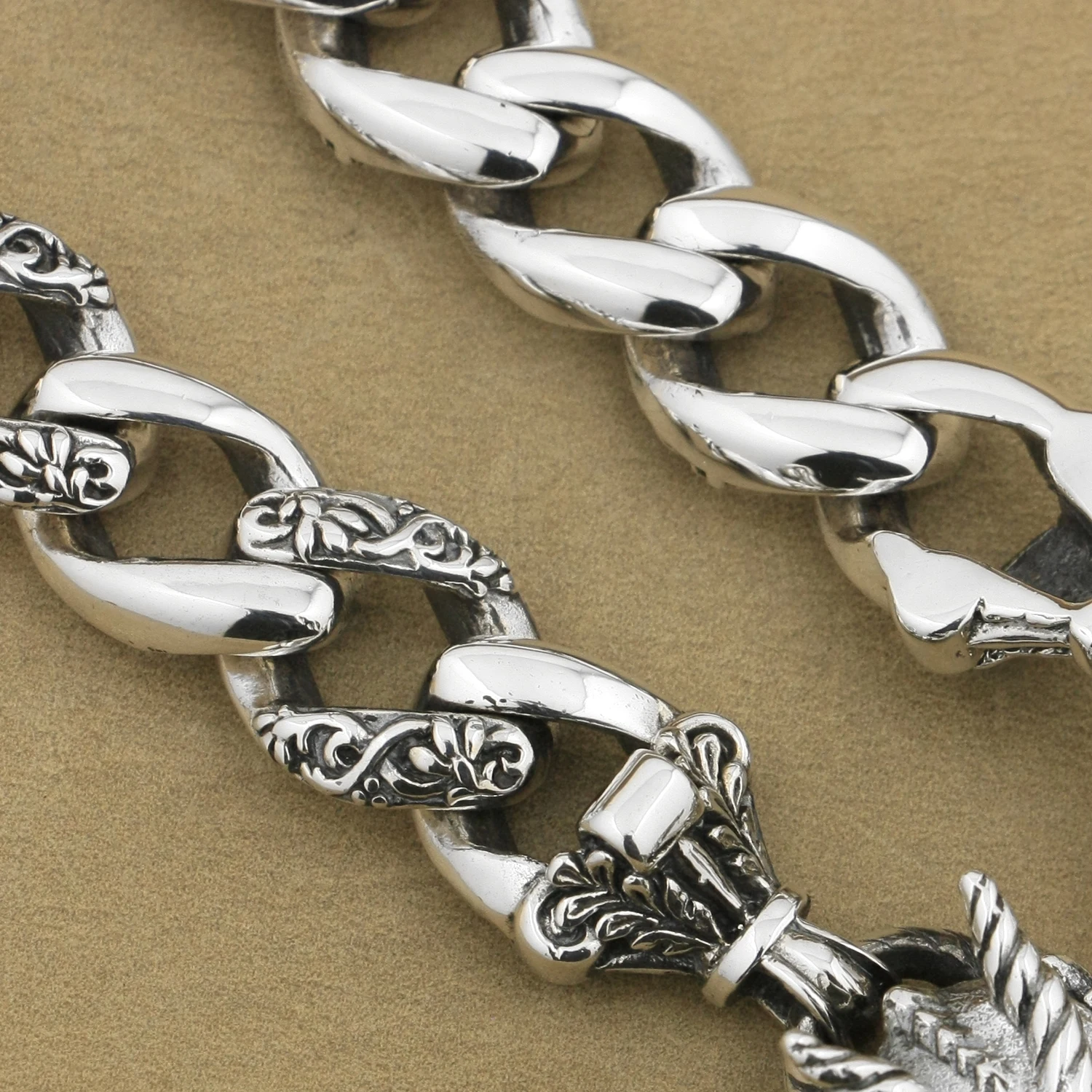 Женский Серебряный Огромный крючок-кошелек в стиле панк с цепочкой 8F002WC2