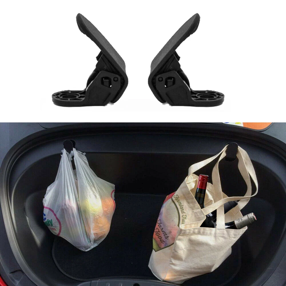 

Durable Auto Front Trunk ABS Black Hook Up Car Storage Organizer Pendant for Tesla Model 3 2017-20 Creative Car Accessories