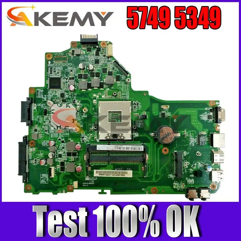 

Материнская плата HM65 для ноутбука Acer Aspire 5349 5349Z 5749 5749Z DA0ZRLMB6D0 ZRL MBRR706001 MB.RR706.001