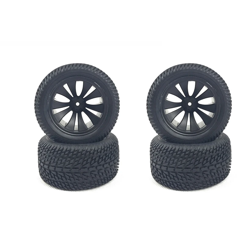 

4Pcs 90Mm Rubber Tires Tyre Wheel For Wltoys 144001 124019 12428 104001 HBX 16889 SG1601 RC Car Upgrade Parts