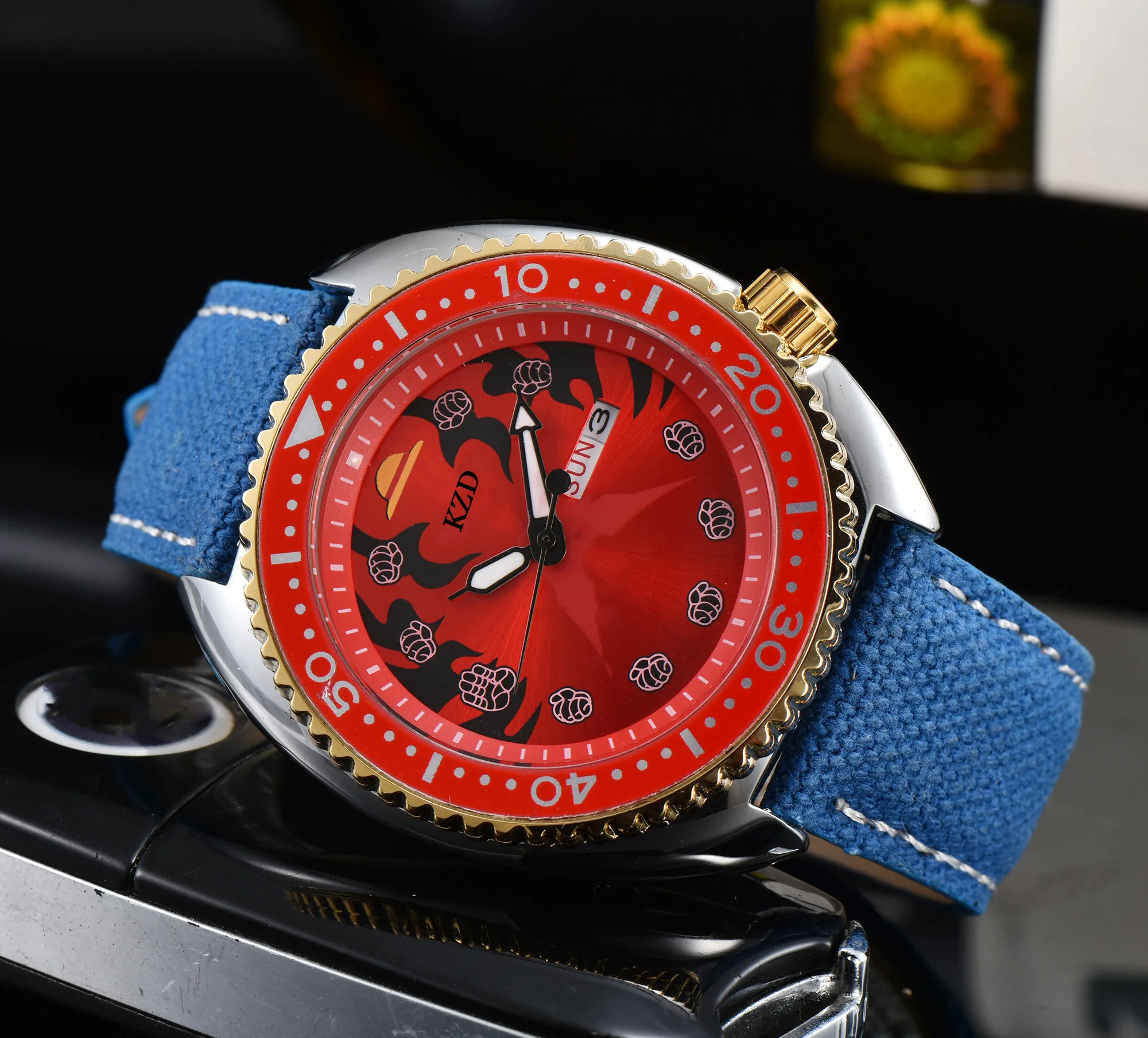 

Cobranded Original Brand Awesome Men's Watch Sports Casual Seiko Leather Strap Automatic Date 30M Waterproof Quartz Movement AAA