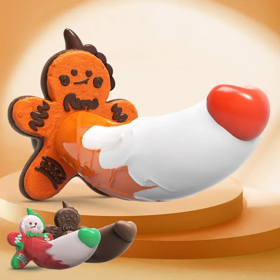Monster Dildo Silicone Fantasy Colourful Cute Gingerbread Man Strong Suction Cup Dragon Anal Plug Sex Toys for Women