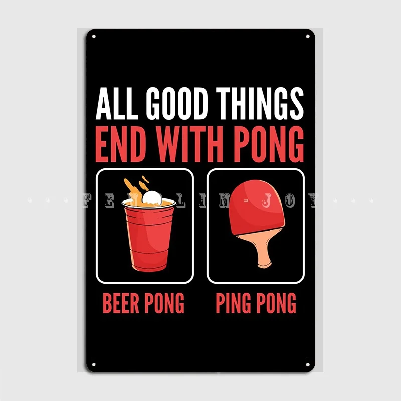 Пивной понг пинг-понг металлическая вывеска кухонный Настенный - Цена: 754.4