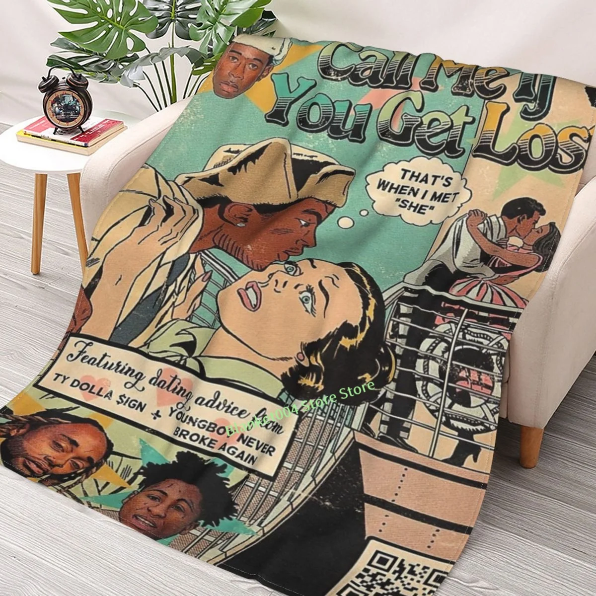 

Call Me If You Get Lost Throw Blanket 3D printed sofa bedroom decorative blanket children adult Christmas gift