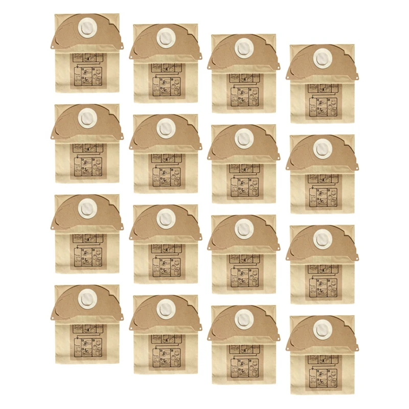 

16Pcs Dust Bags For Karcher WD2250 A2004 A2054 MV2 WD2 Robot Vacuum Cleaner Accessories Replacement Paper Bags