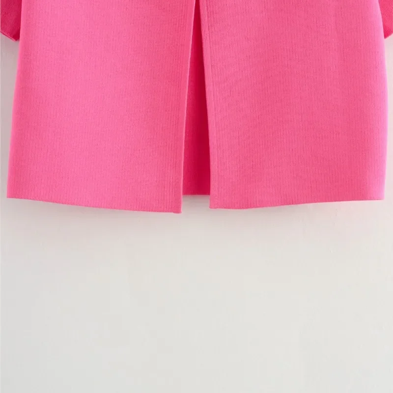 Женский трикотажный короткий топ летняя Свободная Повседневная Уличная Легкая